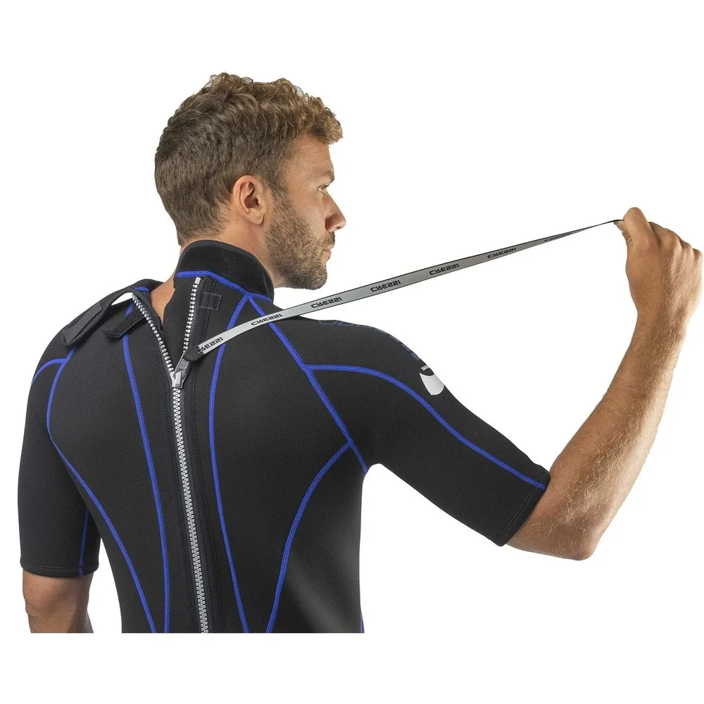 Cressi Tortuga 2.5mm Men's Shorty Wetsuit Black Blue Size‎ Large Scuba Diving
